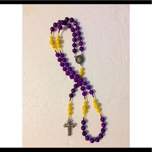 Purple & Yellow Rosary